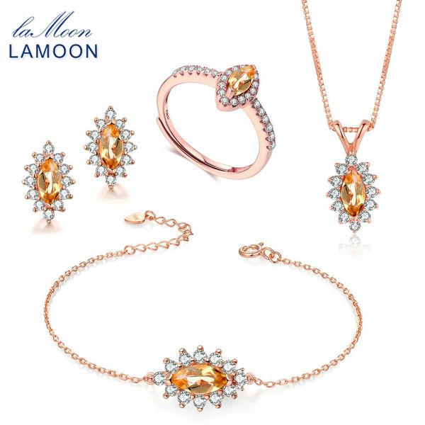 lamoon 2018 real 925 sterling silver natural yellow citrine 4pcs jewelry sets s925 fine jewelry for women wedding gift v005-1, Black
lamoon 2018 real 925 sterling silver natural yellow citrine 4pcs jewelry sets s925 fine jewelry for women wedding gift v005-1, Black