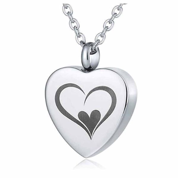 simple small heart cremation urn pendant ashes memorial keepsakes necklace stainless steel jewelry, Silver
simple small heart cremation urn pendant ashes memorial keepsakes necklace stainless steel jewelry, Silver