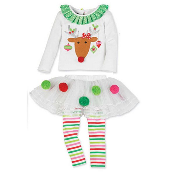 kids baby girl clothes christmas clothes set cute elk t-shirt +tutu dress long rainbow pants outfits set clothes, White
kids baby girl clothes christmas clothes set cute elk t-shirt +tutu dress long rainbow pants outfits set clothes, White