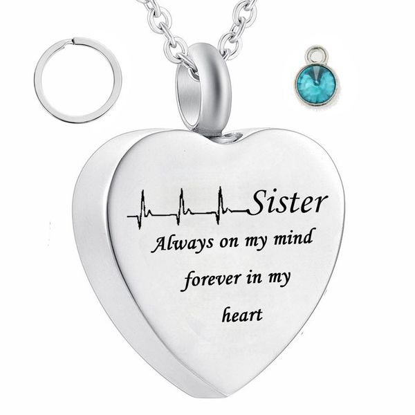 on the electrocardiogram charm cremation jewelry keepsake memorial urn birthstone crystal necklace sister pendant keychain with fill kit, Silver
on the electrocardiogram charm cremation jewelry keepsake memorial urn birthstone crystal necklace sister pendant keychain with fill kit, Silver