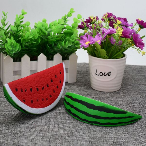 

Watermelon Squishy Kawaii 14.5cm Jumbo Decoration Super Slow Rising Toy Squeeze Soft Stretch Scented Bread Cake Fruit Fun Kids Toys Gift