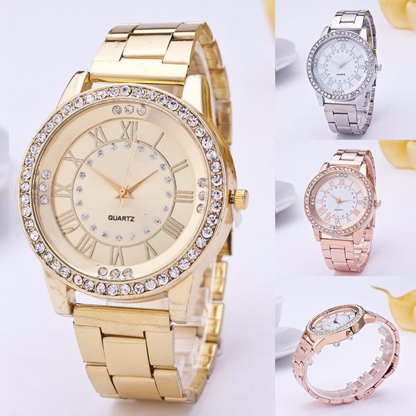 luxury classic vintage gold ladies watch brand fashion female crystal casual watch analog stainless steel new quartz, Slivery;brown
luxury classic vintage gold ladies watch brand fashion female crystal casual watch analog stainless steel new quartz, Slivery;brown