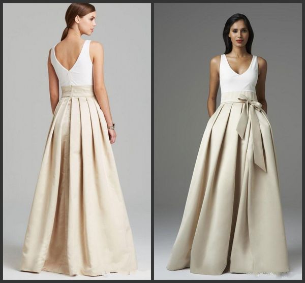 2018 new south african satin a line long bridesmaid dresses v neck sash ruffle floor length wedding party evening dresses vestido de 619, White;pink
2018 new south african satin a line long bridesmaid dresses v neck sash ruffle floor length wedding party evening dresses vestido de 619, White;pink