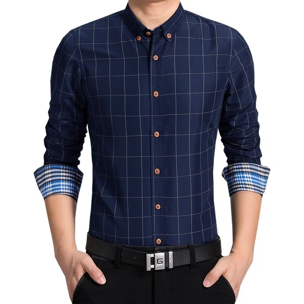 2018 spring and autumn fashion new men's casual business plaid shirt / male slim fits long sleeve shirts blouses, White;black
2018 spring and autumn fashion new men's casual business plaid shirt / male slim fits long sleeve shirts blouses, White;black