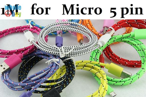 1m 3ft colorful new fabric nylon braided micro 5pin usb cable for samsung for blackberry for samsung htc cloth braided cable
1m 3ft colorful new fabric nylon braided micro 5pin usb cable for samsung for blackberry for samsung htc cloth braided cable