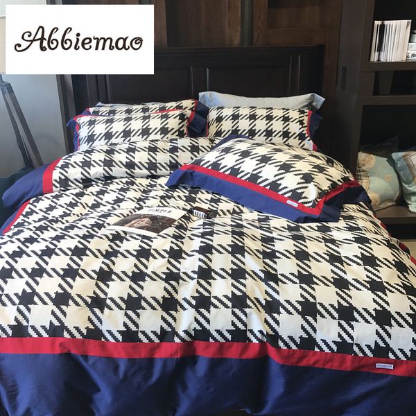 abbiemao modern style thickened cotton bedding 4 piece set simple grid sanding bedding men cotton warm bed is tasted
abbiemao modern style thickened cotton bedding 4 piece set simple grid sanding bedding men cotton warm bed is tasted