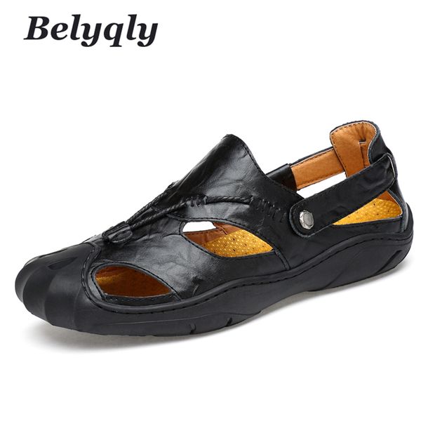 belyqly men's casual sandals new summer leisure beach men shoes retr flat shoes hard-wearing size 38-44, Black
belyqly men's casual sandals new summer leisure beach men shoes retr flat shoes hard-wearing size 38-44, Black