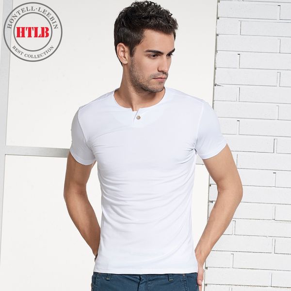 htlb men summer new casual cotton short sleeve t-shirt men brand clothing solid button soft t shirt male fashion tees, White;black
htlb men summer new casual cotton short sleeve t-shirt men brand clothing solid button soft t shirt male fashion tees, White;black
