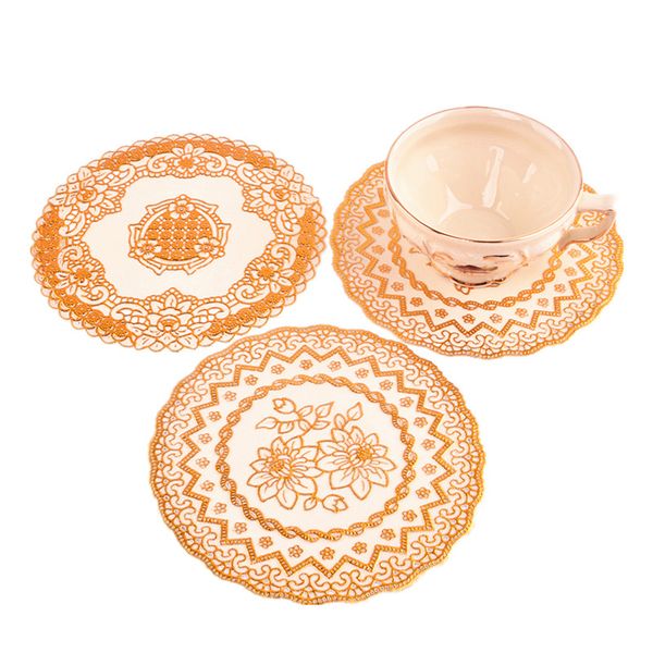 16*16cm round pvc gold silver color cup mat heat resistant mat cup coffee coaster bowl placemat mug holder kitchen accessories
16*16cm round pvc gold silver color cup mat heat resistant mat cup coffee coaster bowl placemat mug holder kitchen accessories