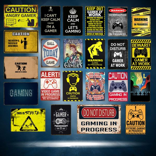 alert vintage metal tin signs caution plaque gaming in progress retro art poster gift home bar pub decorative wall plates yd032
alert vintage metal tin signs caution plaque gaming in progress retro art poster gift home bar pub decorative wall plates yd032