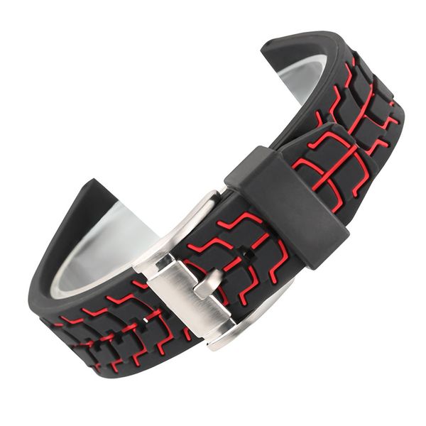 20/22/24mm Stripe Silicone Watchband Red/Blue/Orange Men Military Pin Buckle Strap Replacement Bracelet For Sport Watches
20/22/24mm Stripe Silicone Watchband Red/Blue/Orange Men Military Pin Buckle Strap Replacement Bracelet For Sport Watches