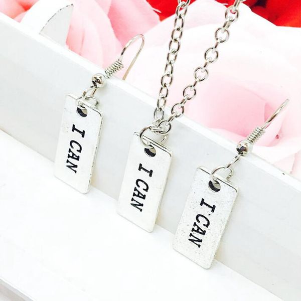 горячие популярные старинное серебро я могу пометить подвески ожерелье серьги набор мода творческий женщины ювелирные изделия аксессуары пра, Silver
горячие популярные старинное серебро я могу пометить подвески ожерелье серьги набор мода творческий женщины ювелирные изделия аксессуары пра, Silver