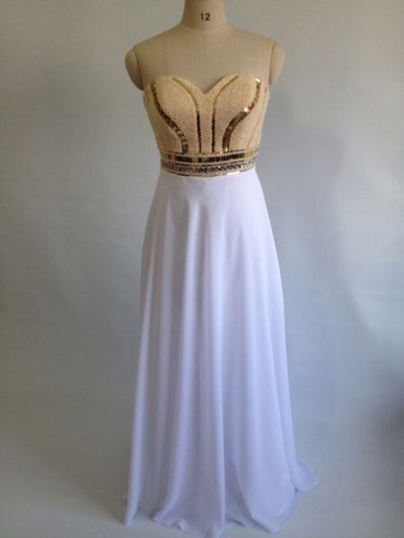 real ps new women sleeveless custom made long chiffon beaded prom dresses white floor length a-line strapless evening gowns in stock, Red
real ps new women sleeveless custom made long chiffon beaded prom dresses white floor length a-line strapless evening gowns in stock, Red