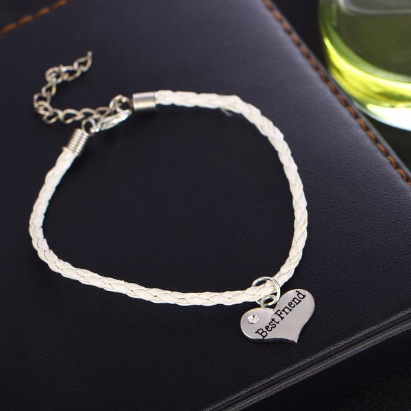 12pc/lot trendy friend crystal heart bracelets friendship forever bracelet bff friends gift charm rope chain bangle jewelry, Golden;silver
12pc/lot trendy friend crystal heart bracelets friendship forever bracelet bff friends gift charm rope chain bangle jewelry, Golden;silver