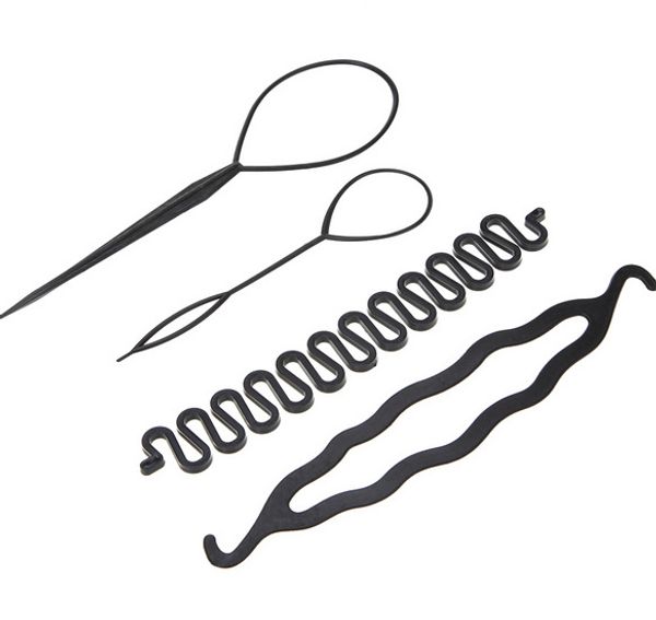 4pcs / set 3 kinds magic hair styling accessories set braiding hair pin bun roll maker braiding twist curler styling tool, Brown
4pcs / set 3 kinds magic hair styling accessories set braiding hair pin bun roll maker braiding twist curler styling tool, Brown
