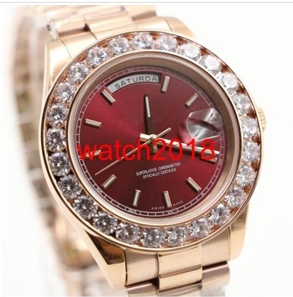 luxury watch new arrival 18k mens rose gold 41mm red dial bigger diamond watch automatic mechanical men watches, Slivery;brown
luxury watch new arrival 18k mens rose gold 41mm red dial bigger diamond watch automatic mechanical men watches, Slivery;brown