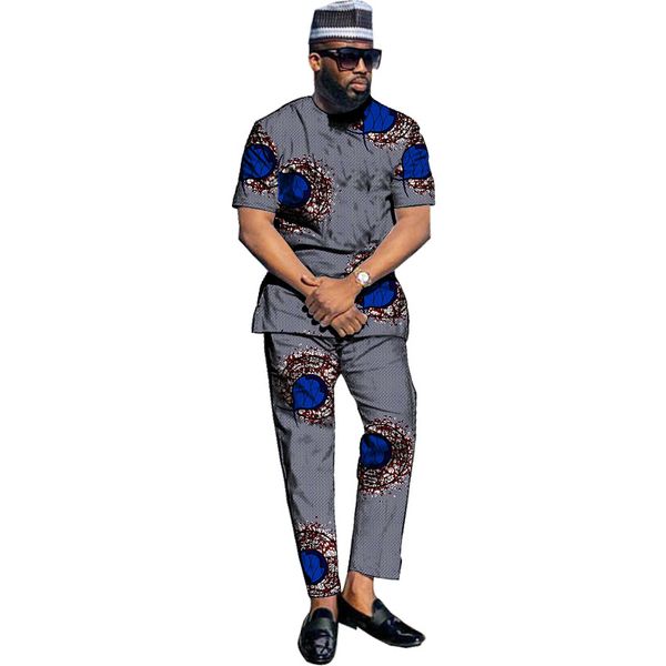fashion african print clothing men set +trousers sets clothing dance festive costume africa men customized, Gray
fashion african print clothing men set +trousers sets clothing dance festive costume africa men customized, Gray