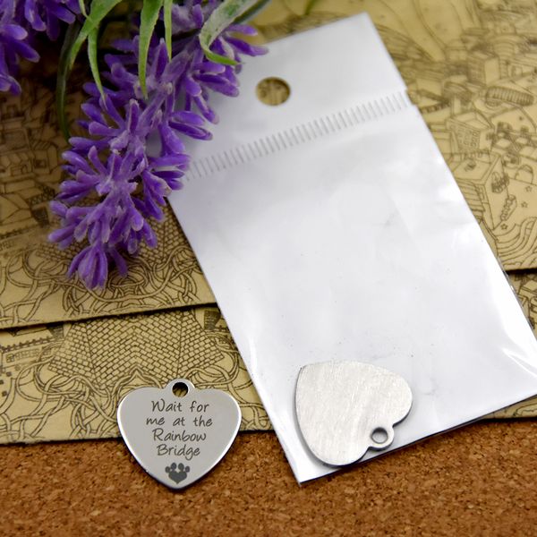 40pcs--"wait for me at the rainbow bridge"stainless steel charms more style for choosing diy charms pendants for necklace, Bronze;silver
40pcs--"wait for me at the rainbow bridge"stainless steel charms more style for choosing diy charms pendants for necklace, Bronze;silver