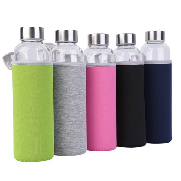 550ml universal bpa high temperature resistant glass sport water bottle with tea filter infuser bottle jug protective bag 
550ml universal bpa high temperature resistant glass sport water bottle with tea filter infuser bottle jug protective bag