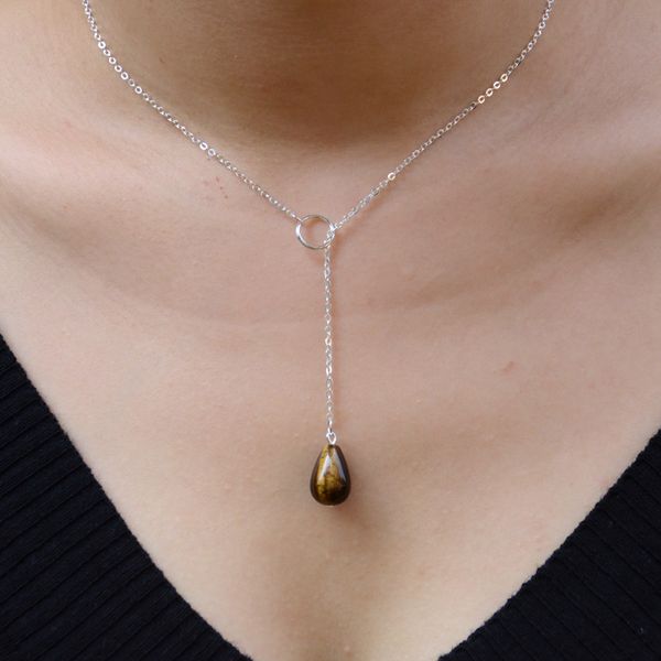 10pcs natural tiger eye stone pendant necklace for women girl gold silver water drop y layered necklace jewelry
10pcs natural tiger eye stone pendant necklace for women girl gold silver water drop y layered necklace jewelry