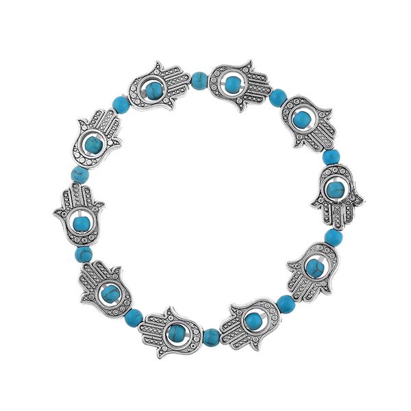miara.l original wear pearl palm hand decorative jewelry wholesale personality elastic loose stone bracelet, Black
miara.l original wear pearl palm hand decorative jewelry wholesale personality elastic loose stone bracelet, Black