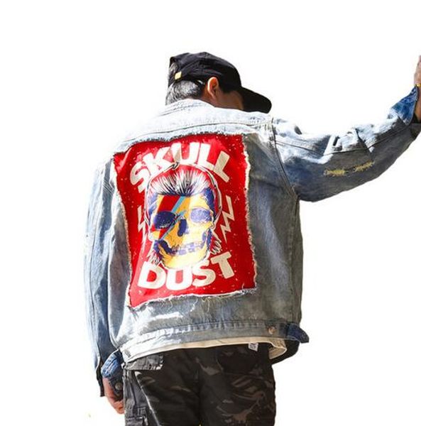 street casual men outwear rock skull denim jacket vintage hole patch designs leisure cowboy coat outerwear, Black;brown
street casual men outwear rock skull denim jacket vintage hole patch designs leisure cowboy coat outerwear, Black;brown