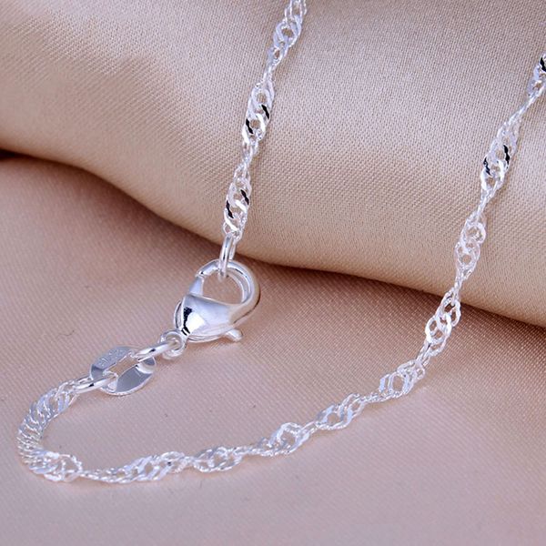 2018 water wave singapore necklace chains with lobster clasps 16"-30" drop shipping women silver color chain jewelry
2018 water wave singapore necklace chains with lobster clasps 16"-30" drop shipping women silver color chain jewelry