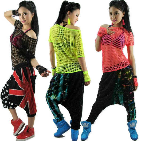 new fashion hip hop dance female jazz costume performance wear stage clothing neon cutout t-shirt, Black;red
new fashion hip hop dance female jazz costume performance wear stage clothing neon cutout t-shirt, Black;red