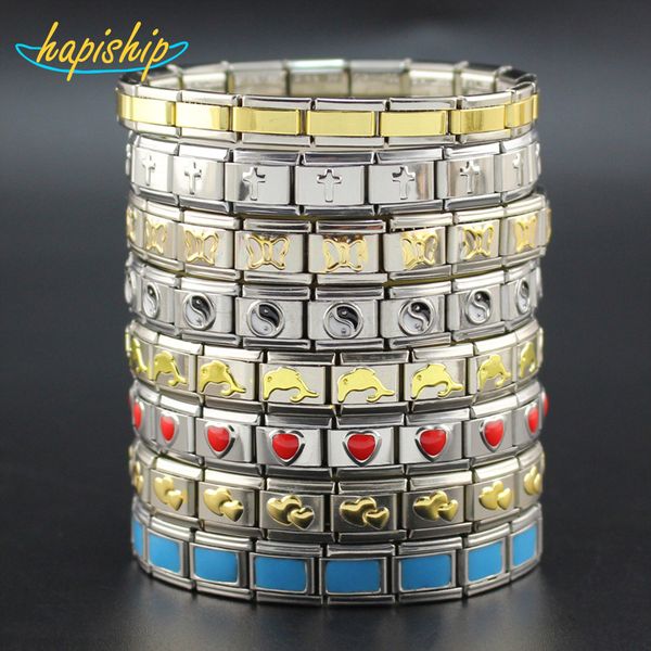 hapiship 2017 women man fashion style jewelry heart flower butterfly cross dolphins 316l stainless steel elastic bracelet bangle, Golden;silver
hapiship 2017 women man fashion style jewelry heart flower butterfly cross dolphins 316l stainless steel elastic bracelet bangle, Golden;silver