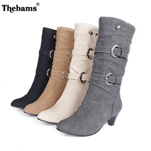 thebams 2018 mid-high boots winter women shoe elegant boots scrub circular high heel buckle fashion ladies long size 34-43, Black
thebams 2018 mid-high boots winter women shoe elegant boots scrub circular high heel buckle fashion ladies long size 34-43, Black