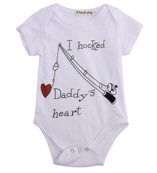 summer infant baby boy clothes kids jumpsuit playsuit romper i hooked daddy's heart letter printed newborn baby clothes baby rompers, Blue 
summer infant baby boy clothes kids jumpsuit playsuit romper i hooked daddy's heart letter printed newborn baby clothes baby rompers, Blue