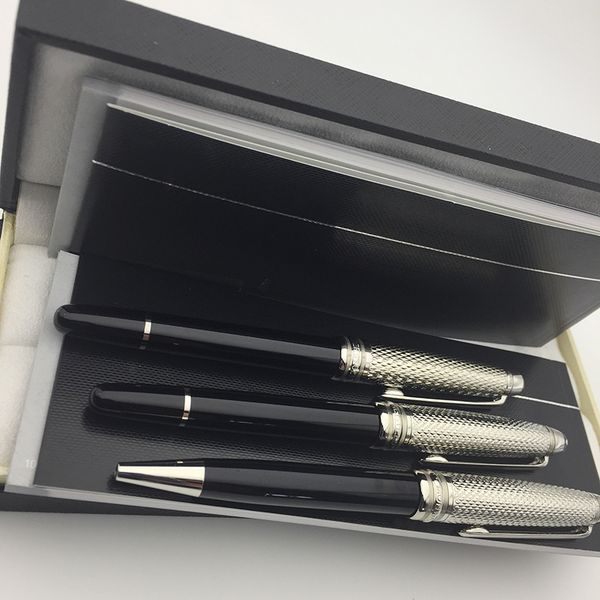 AAA Quality Black Silver Dotted Monte Pen Set Gift , Luxury Ballpoint Rollerball Fountain Pen for School Office Stationery Writing Gift
AAA Quality Black Silver Dotted Monte Pen Set Gift , Luxury Ballpoint Rollerball Fountain Pen for School Office Stationery Writing Gift