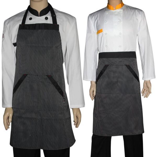 classic stripe kitchen cooking apron women men polyester short apron waiter prevent oil spills with double pockets
classic stripe kitchen cooking apron women men polyester short apron waiter prevent oil spills with double pockets