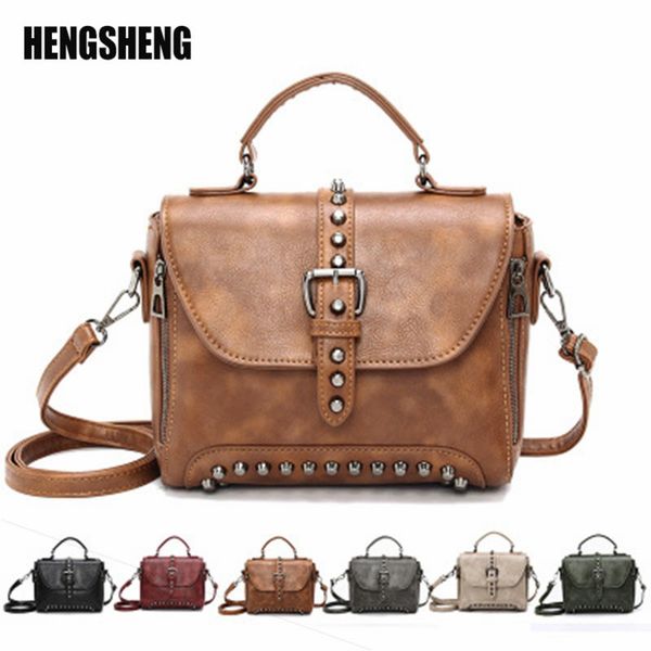 hengsheng 2018 new women's leather shoulder bags fashion rivet handbag solid color messenger bag elegant ladies shoulder bag
hengsheng 2018 new women's leather shoulder bags fashion rivet handbag solid color messenger bag elegant ladies shoulder bag