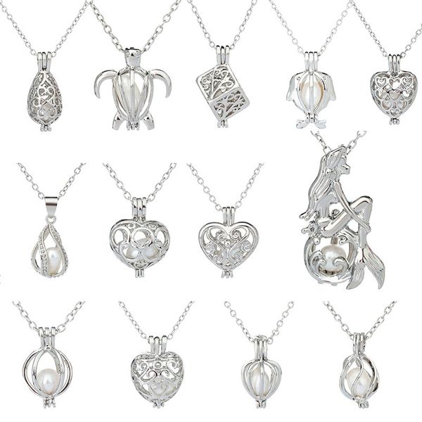 2018 new love wish cage pendant necklace natural pearl with oyster pearl mix design fashion hollow locket clavicle chain necklace wholesale, Silver
2018 new love wish cage pendant necklace natural pearl with oyster pearl mix design fashion hollow locket clavicle chain necklace wholesale, Silver