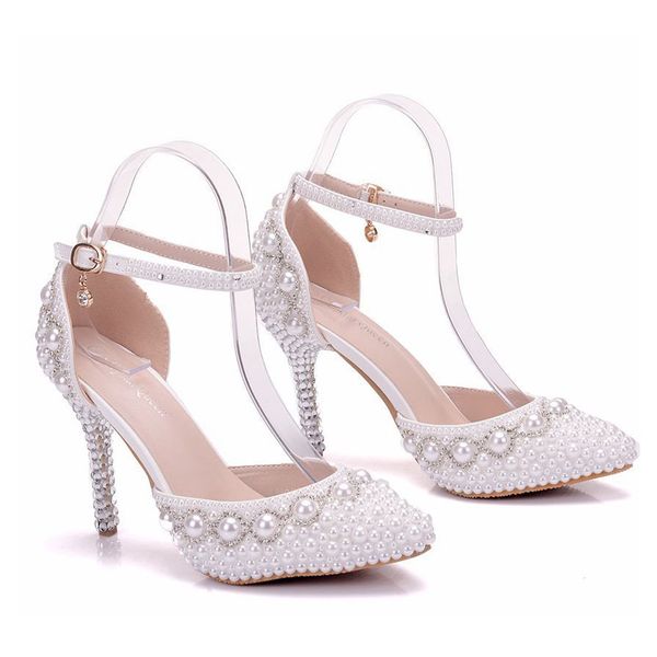 Новый Fashionl сексуальная остроконечные toe обувь для женщин белый жемчуг высокий каблук свадебные туфли толстые каблуки красивые Кристалл цепи плюс размер обуви
Новый Fashionl сексуальная остроконечные toe обувь для женщин белый жемчуг высокий каблук свадебные туфли толстые каблуки красивые Кристалл цепи плюс размер обуви