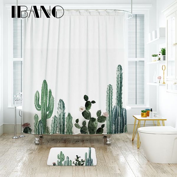 ibano tropical cactus shower curtain waterproof polyester fabric bath curtain for the bathroom decorate with 12pcs plastic hooks
ibano tropical cactus shower curtain waterproof polyester fabric bath curtain for the bathroom decorate with 12pcs plastic hooks
