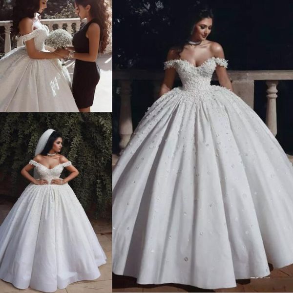 saudi arabic ball gown wedding dresses off shoulder lace beads bridal gowns beaded appliqued handmade appliques wedding dress bridal gowns, White
saudi arabic ball gown wedding dresses off shoulder lace beads bridal gowns beaded appliqued handmade appliques wedding dress bridal gowns, White