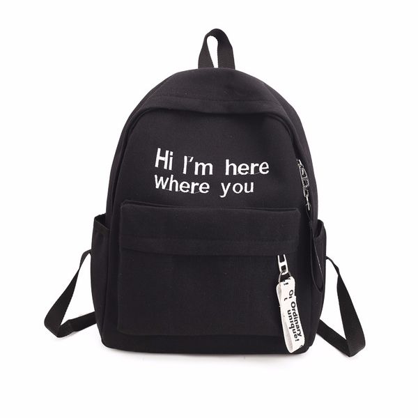 2018 new designed casual pure color canvas backpack stylish letters embroidery 14 inch man and woman's student schoolbag
2018 new designed casual pure color canvas backpack stylish letters embroidery 14 inch man and woman's student schoolbag