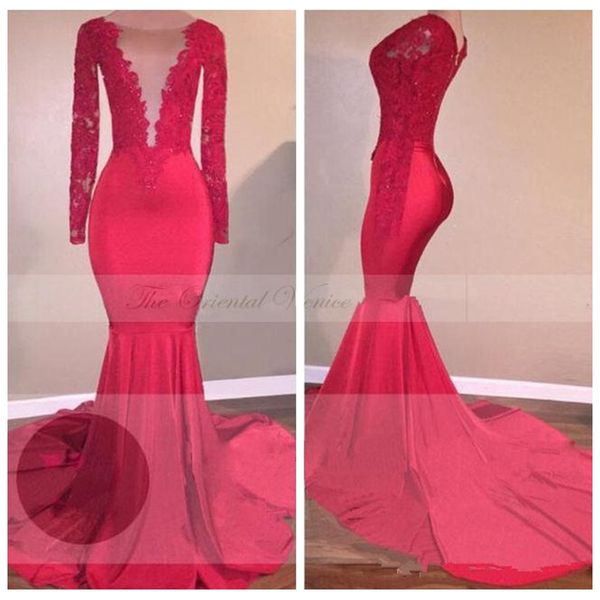 sheer slim prom dresses lace appliques beading red formal evening party gowns custom long formal dresses vestidos de soiree robes de soirée, Black
sheer slim prom dresses lace appliques beading red formal evening party gowns custom long formal dresses vestidos de soiree robes de soirée, Black