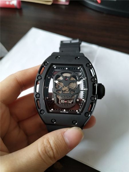 arrival skull male 021 style sport new black watch mechanical wristwatch quality rubber man dial strap watch qwpcw, Slivery;brown
arrival skull male 021 style sport new black watch mechanical wristwatch quality rubber man dial strap watch qwpcw, Slivery;brown