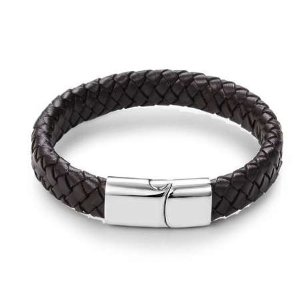 jiayiqi punk men jewelry black/brown braided leather bracelet stainless steel magnetic clasp fashion bangles 18.5/22/20.5cm, Golden;silver
jiayiqi punk men jewelry black/brown braided leather bracelet stainless steel magnetic clasp fashion bangles 18.5/22/20.5cm, Golden;silver