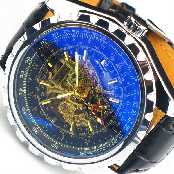 men's watch jaragar fashion pchromic glass mechanical skeleton watches leather band army watch, Slivery;brown
men's watch jaragar fashion pchromic glass mechanical skeleton watches leather band army watch, Slivery;brown