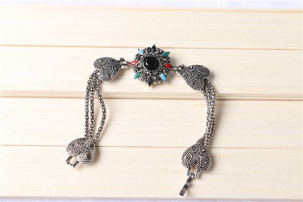 fashion vintage ethnic style bracelets & bangles for women black natural stone crystal resin alloy bracelets jewelry, Golden;silver
fashion vintage ethnic style bracelets & bangles for women black natural stone crystal resin alloy bracelets jewelry, Golden;silver