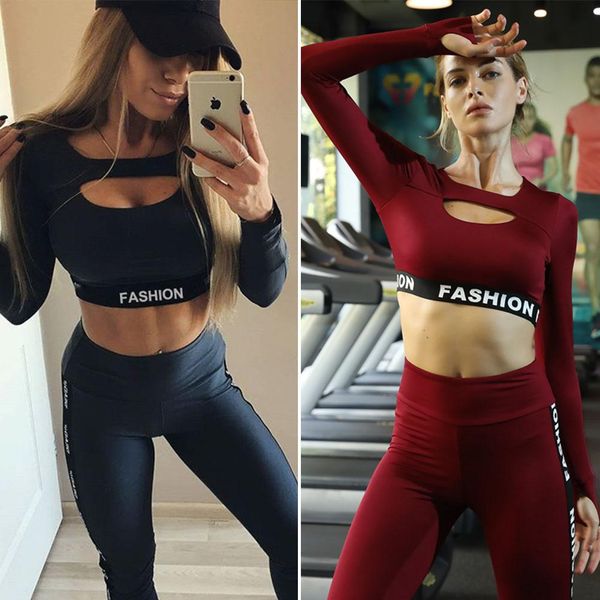 yoga tight long sleeve piecing suit set moisture perspiration resistance yoga suit sports running (with chest pad, White;red
yoga tight long sleeve piecing suit set moisture perspiration resistance yoga suit sports running (with chest pad, White;red