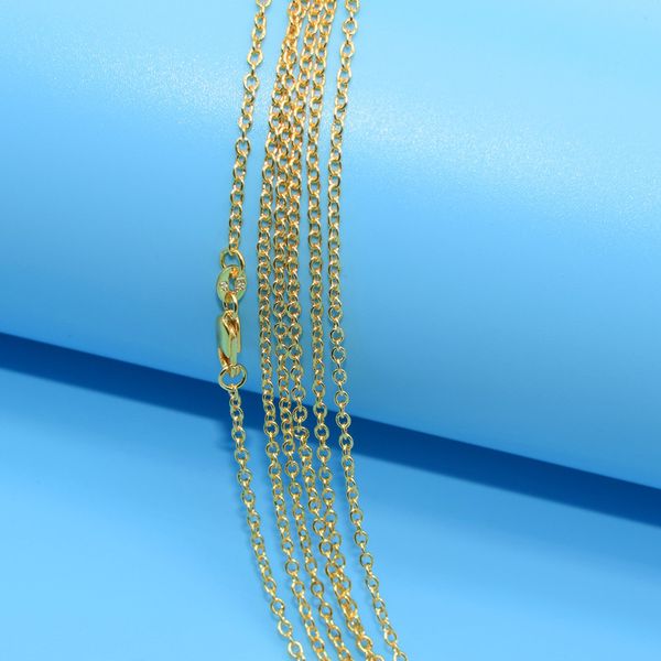 

whole sale5pcs/lot promotion wholesale gold filled necklace fashion jewelry rolo "o" chain 2mm necklace 16-30 inches pendant chain, Silver