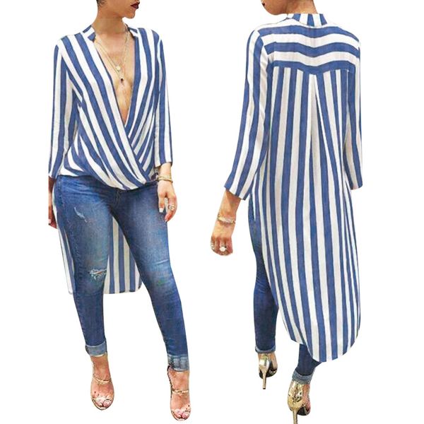 elegant autumn long sleeve blouse deep v neck striped shirt long ladies office shirts button casual streetwear blusas female, White
elegant autumn long sleeve blouse deep v neck striped shirt long ladies office shirts button casual streetwear blusas female, White