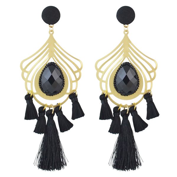 5 colors bohemian gold alloy big crystal fringe tassel long drop earrings for women party jewelry, Silver
5 colors bohemian gold alloy big crystal fringe tassel long drop earrings for women party jewelry, Silver