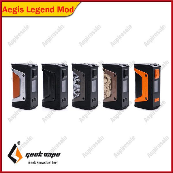 

GeekVape Aegis Legend 200W TC Box MOD Работает на Dual 18650 батареи электронной сигареты Нет Аккумулятор для Zeus RTA Blitzen