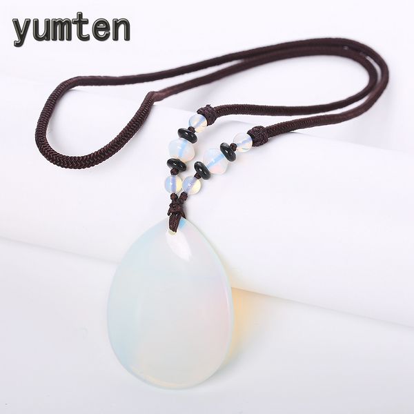 yumten natural opal necklace white crystal pendant gothic women power jewellery anniversary accessories water drop rope chain, Silver
yumten natural opal necklace white crystal pendant gothic women power jewellery anniversary accessories water drop rope chain, Silver